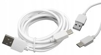 Kabel USB Typ C SZYBKIE ŁADOWANIE HQ biały 2m Przewód do ładowania Telefonu typu USBC typc