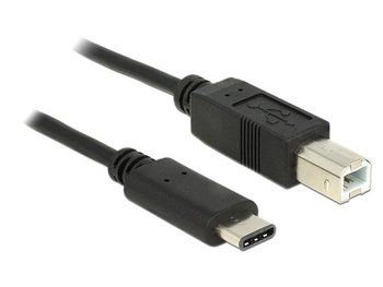 Kabel usb type-c(m)->usb-b(m) 2.0 1m black delock - Delock
