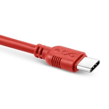 Kabel USB - USB-C eXc WHIPPY 0.9m czerwony - eXc