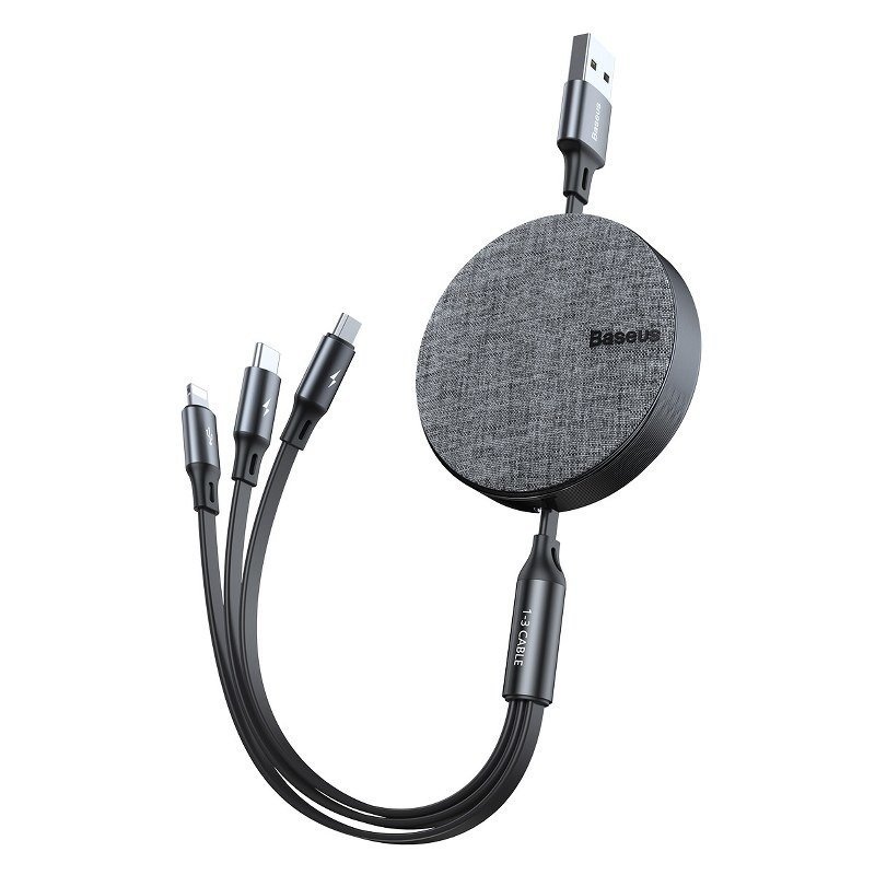 Kabel USB - USB-C/micro USB/Lightning BASEUS 3w1, 1,2 m