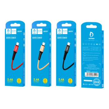 Kabel Usb Wzmacniany Micro Denmen Czerwony 1M D02V - Denmen