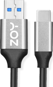 Kabel USB ZOY USB-A - USB-C 1 m Czarno-srebrny (ZCAC1) - ZOY