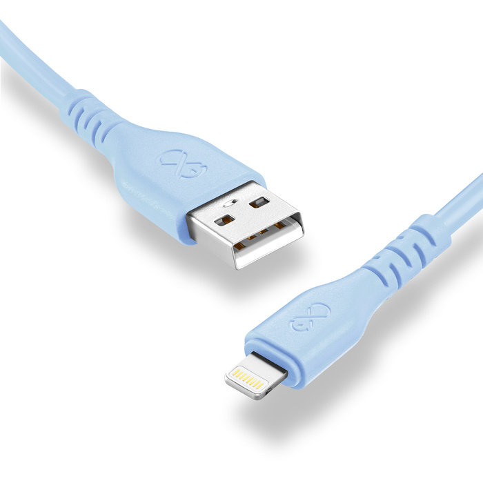 Zdjęcia - Kabel EXC  USBA-Lightning BASIC 1.2m jasny niebieski 