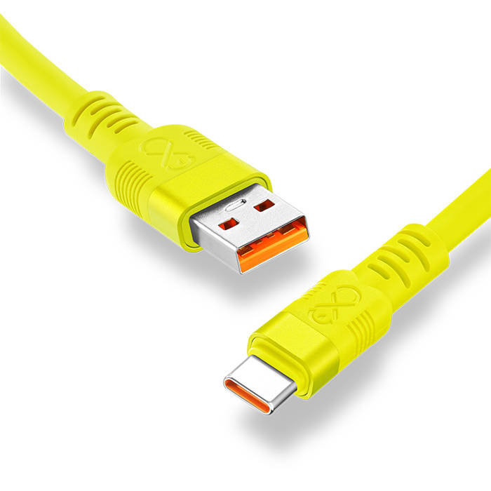 Фото - Кабель EXC Kabel USBA-USBC  WHIPPY Pro 0.9m neonowy żółty 
