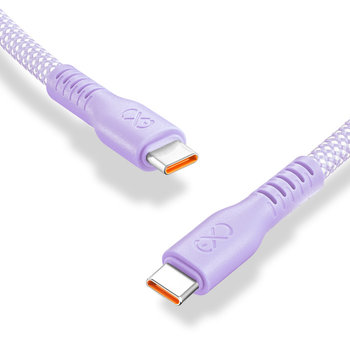 Kabel USBC-USBC eXc IMMORTAL,0.9m,liliowy - eXc