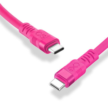 Kabel USBC-USBC eXc WHIPPY Pro 0.9m cukierkowy róż - eXc