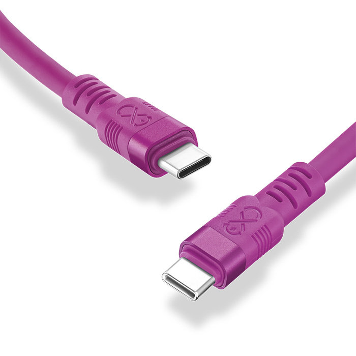 Фото - Кабель EXC Kabel USBC-USBC  WHIPPY Pro 0.9m purpurowy zachód 