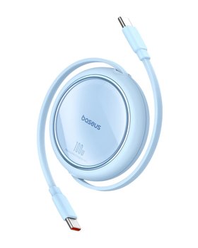 Kabel wysuwany Baseus Free2Draw Mini USB-C - USB-C 100W 1m - niebieski - Baseus
