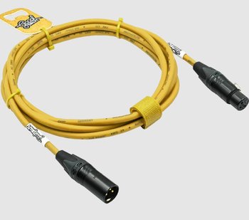 Kabel XLR-M – XLR-F żółty 1m - producent niezdefiniowany