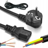 Kabel Zasilający 1,3 m Do Komputera Drukarki Monitora Przewód PC Uziemienie MATISTO