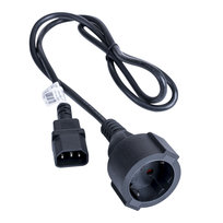 Kabel zasilający Akyga AK-PC-13A adapter C14 / CEE 7/4 Schuko przewód 1m Akyga
