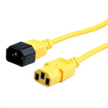 Kabel zasilający do komputera monitor żółty 3 m - Roline