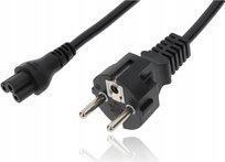 Kabel zasilający koniczynka zasilania C5 3pin 1M laptop projektor