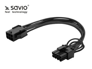 Kabel zasilający SAVIO AK-49 6 pin F - PCI Express 8 pin M - Savio
