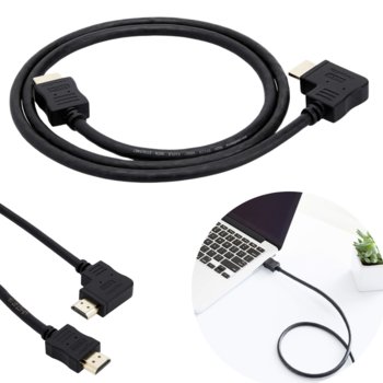 Kabel Złącze Przewód Mini HDMI Kątowy 1.4B 0,9 m 4K  Przyłącze AMAZON Basics - Amazon Basics