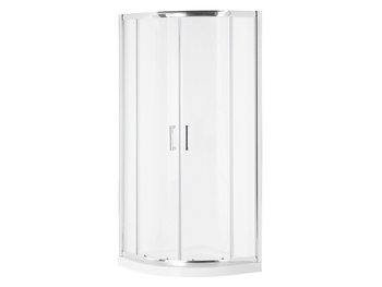 Kabina prysznicowa szkło hartowane 80 x 80 x 185 cm srebrna JUKATAN, rozmiar  - Beliani