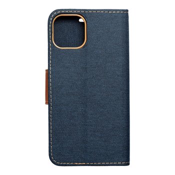 Kabura CANVAS Book do IPHONE 13 granatowy - KD-Smart