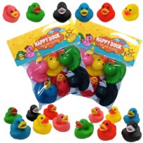 KACZKI Kolorowe Kaczuszki komplet 6 sztuk ŚMIESZNY ZABAWNY PREZENT