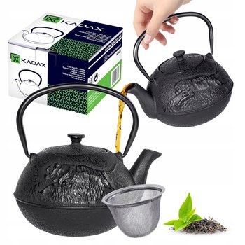 KADAX Czajnik Czarny 720ml Imbryk Żeliwny Do Herbaty Ziół Dzbanek Zaparzacz - KADAX