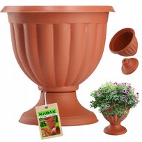 KADAX Doniczka Donica Gazon Kwietnik 19cm Terakota