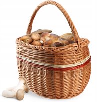 KADAX Koszyk Kosz Wiklinowy Na Grzyby Zakupy Piknik Z Uchwytem Duży