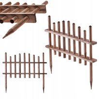 KADAX Płotek Ogrodowy Drewniany Palisada 60cm