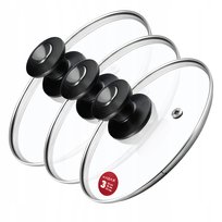 KADAX Pokrywka Szklana Pokrywa Zestaw 16/18/20cm