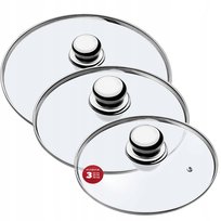 KADAX Pokrywka Szklana Pokrywa Zestaw 22/26/30cm