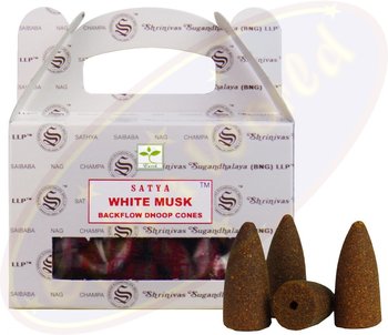 Kadzidełka Satya Backflow Dhoop- Białe piżmo - Satya