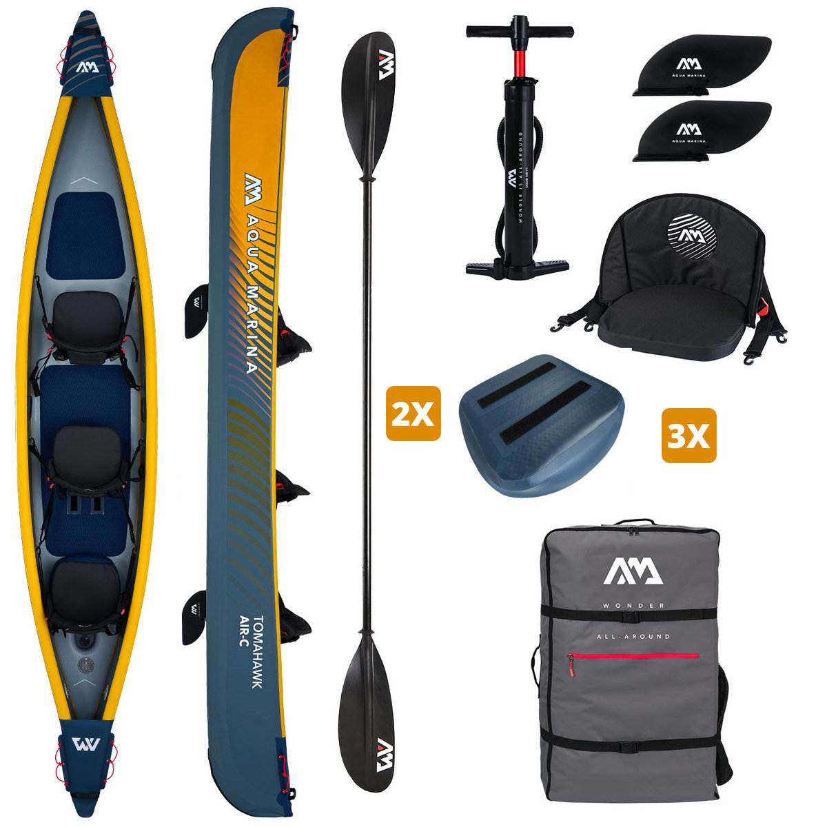 Kajak pompowany Aqua Marina Tomahawk AIRC 478 2x KP2 Aqua Marina