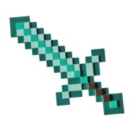 KAJAWIS miecz diamentowy 3D w stylu MINECRAFT ozdoby piksele NAKLEJKA dzień dziecka EKO Kajawis