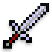 KAJAWIS Naklejka Miecz Netherite w stylu MINECRAFT ozdoby 3D dekoracja dziecko EKO Kajawis