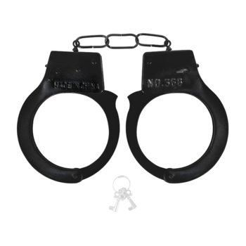 Kajdanki policyjne metalowe czarne zamykane z kluczykiem dla dzieci - Inna marka