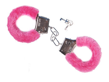Kajdanki z futerkiem, różowy - PartyDeco