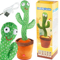 Kaktus Śpiewający Tańczący Led Powtarza Zabawkowy Śmieszny Impreza Świecący