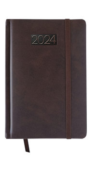 Kalendarz 2024 Lux Elegance Z Gumką A4 Dzienny V3 Kawowy - Avanti