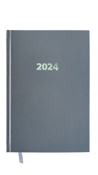 Kalendarz 2024 Lux Elegance Z Gumką A4 Dzienny V4 Szary - Avanti