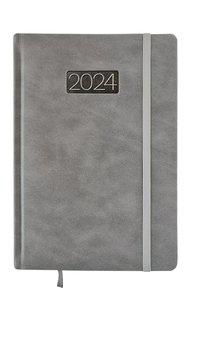 Kalendarz 2024 Lux Z Gumką A5 Dzienny V4 Szary - Avanti