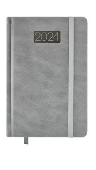 Kalendarz 2024 Lux Z Gumką B6 Dzienny V4 Szary - Avanti