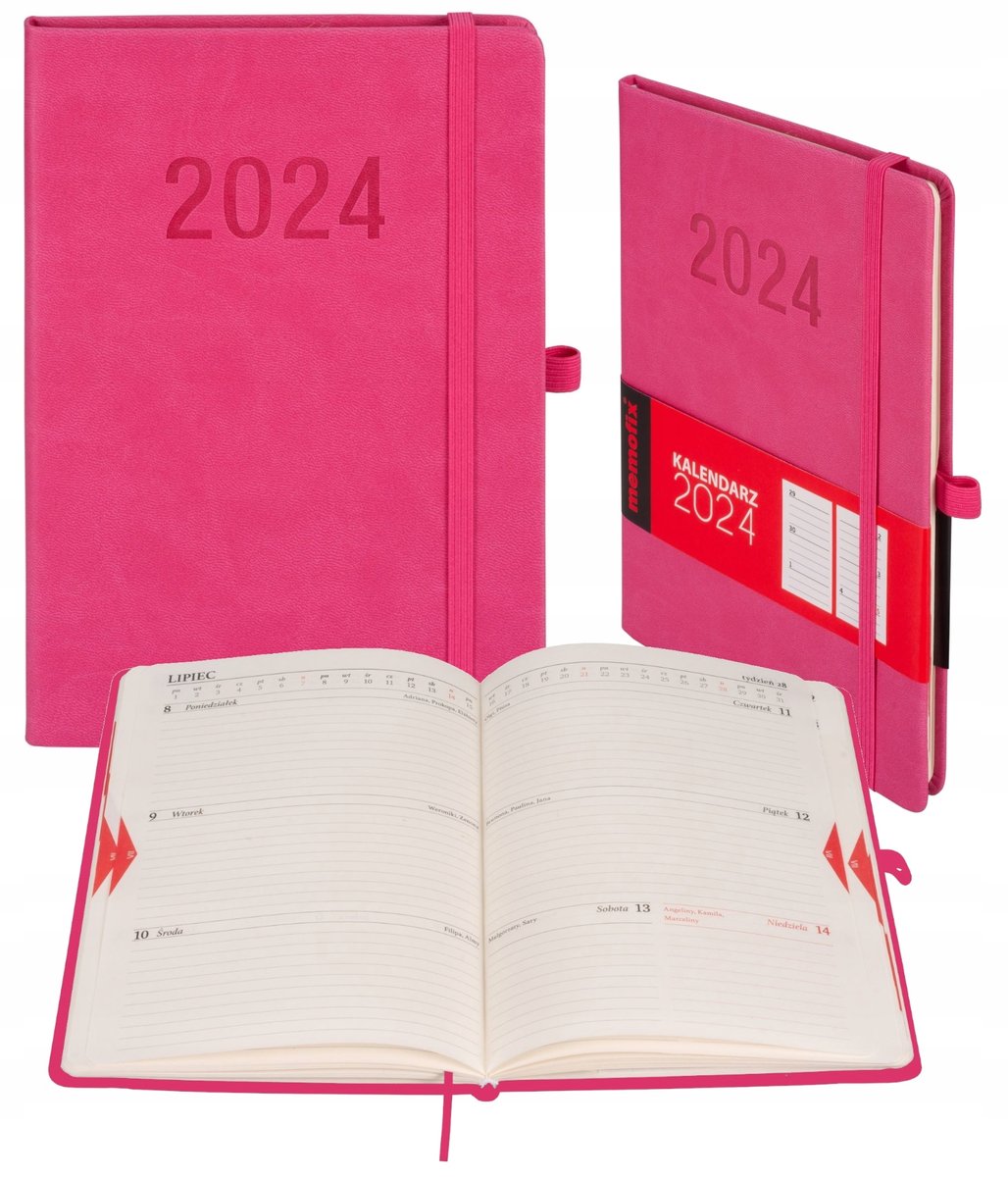 Kalendarz 2024 Memo A5 TDW różowy Inna marka Sklep