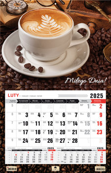 Kalendarz 2025 Jednodzielny Cappuccino KTJ3XL-V.12 - Pan Kalendarzyk