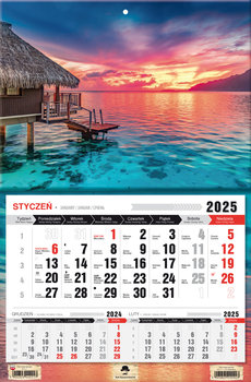 Kalendarz 2025, jednodzielny, Malediwy - Platon