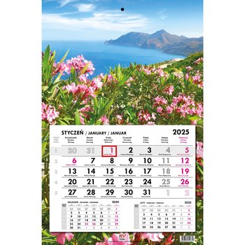 kalendarz 2025 jednodzielny płaski grecja kos - EV-Corp kalendarze