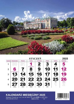 Kalendarz 2025, miesięczny - Platon