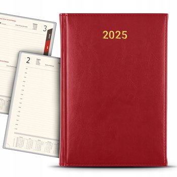KALENDARZ 2025 Roczny Planer Terminarz Planowanie Czasu CZERWONY Książkowy - Inna marka