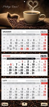 Kalendarz 2025, trójdzielny, kawa - Platon