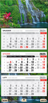 Kalendarz 2025 Trójdzielny Wodospad KT1-V.41 - Pan Kalendarzyk
