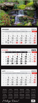 Kalendarz 2025, trójdzielny, Zen - Platon