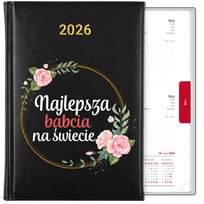 KALENDARZ 2026 A5 PREZENT CZARNY DLA BABCI NAJLEPSZA BABCIA NA ŚWIECIE WZ