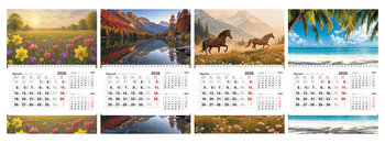 Kalendarz 2026 Jednodzielny mix wzorów